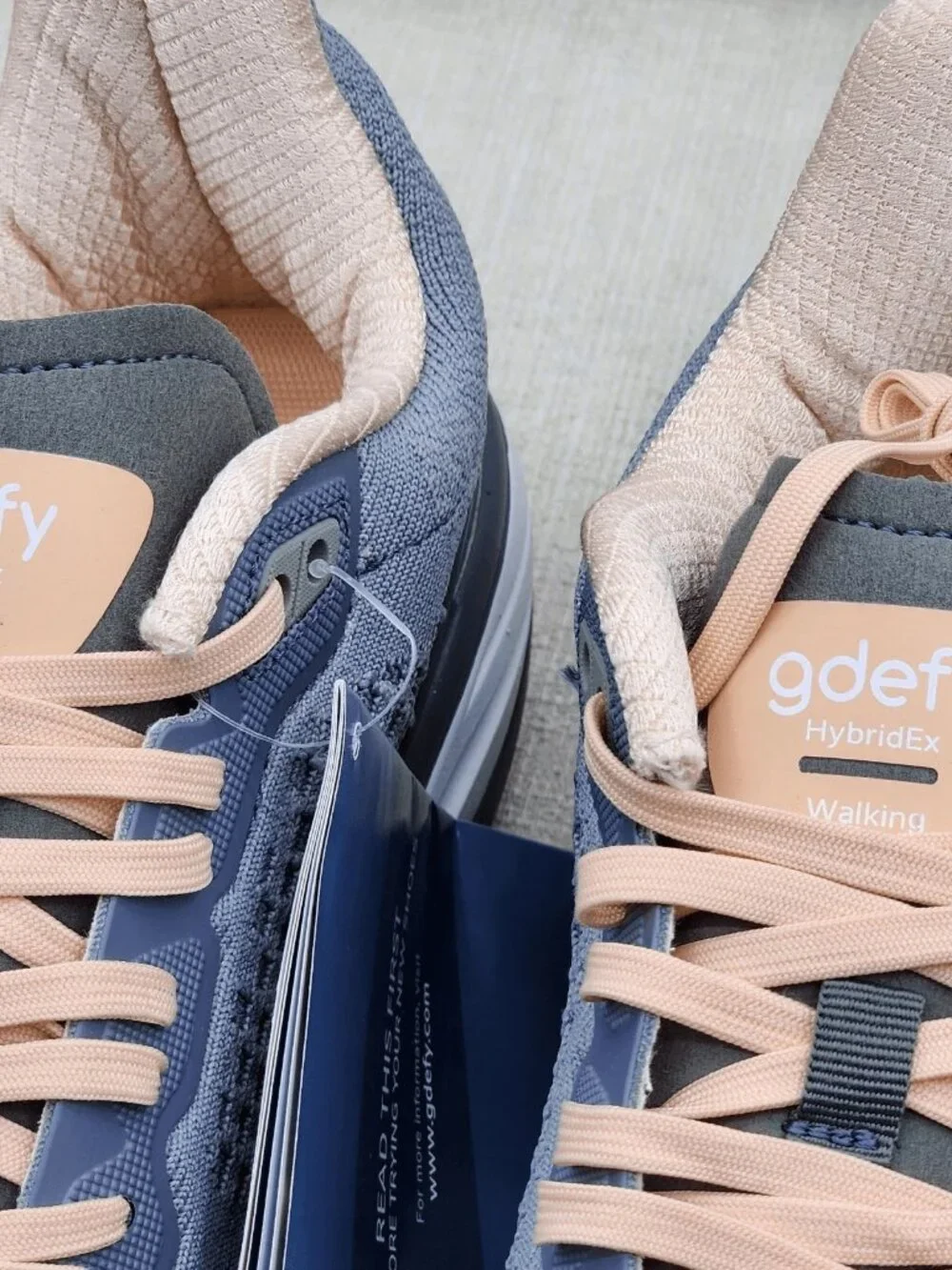 Gravity Defyer G-defy HybridEx Women’s Gray Peach Supportive Running Shoe US10
